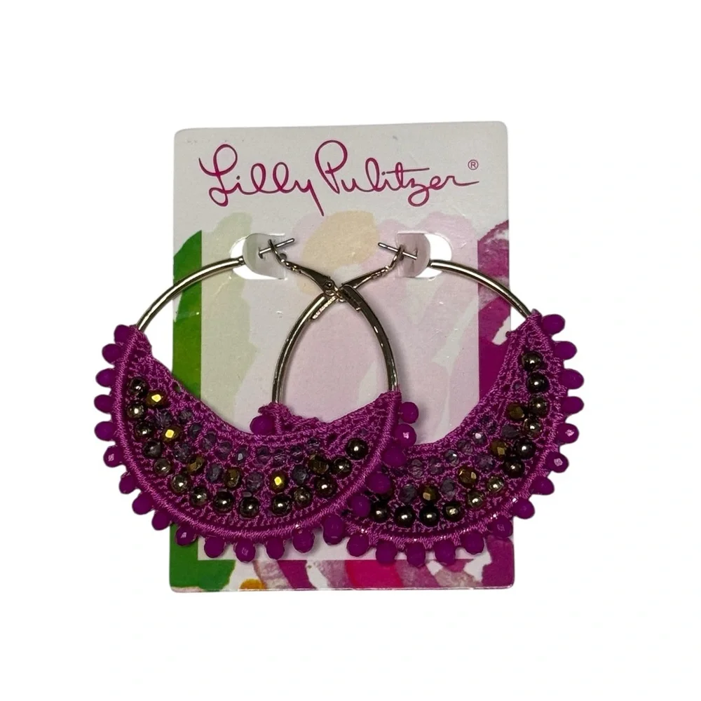 Lilly Pulitzer Bougainvillea Embellished Earrings